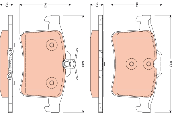 Set placute frana,frana disc GDB1877 TRW