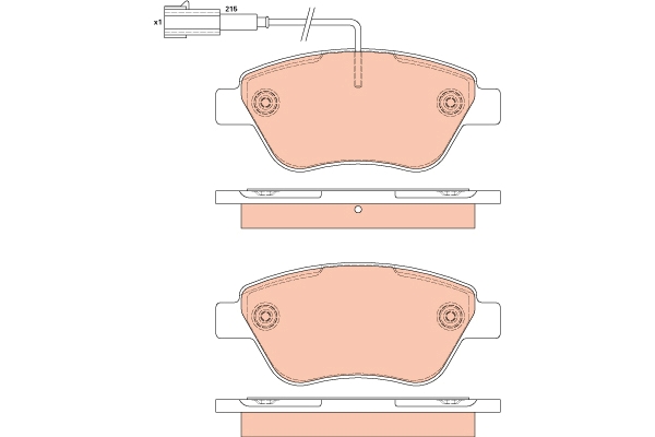 Set placute frana,frana disc GDB1879 TRW