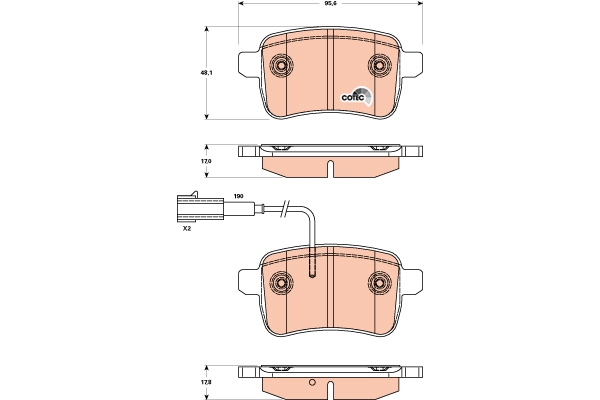 Set placute frana,frana disc GDB1905 TRW