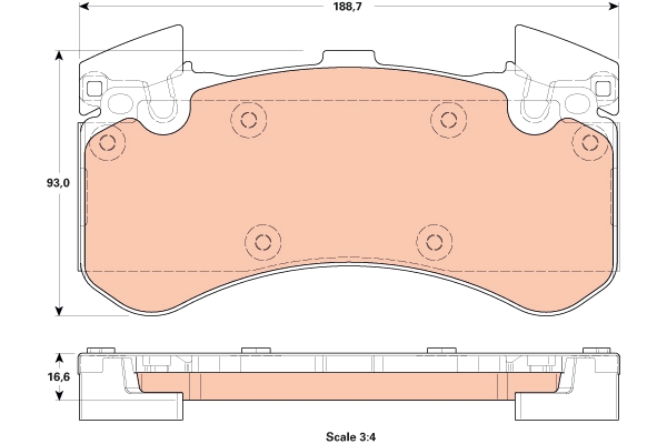 Set placute frana,frana disc GDB1911 TRW