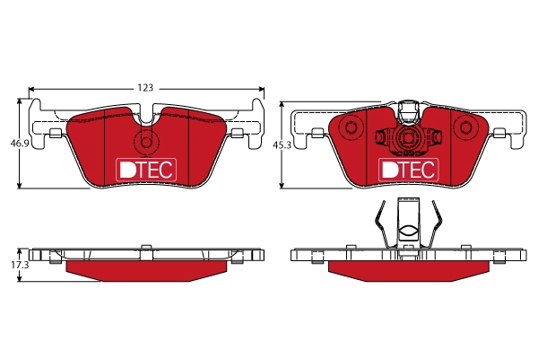 Set placute frana,frana disc GDB1919DTE TRW