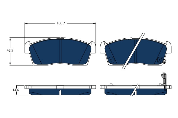 Set placute frana,frana disc GDB1940BTE TRW