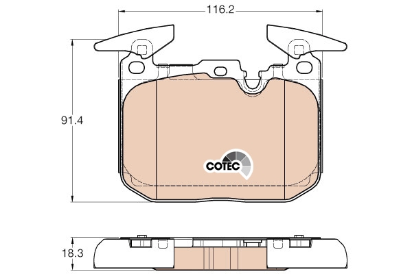 Set placute frana,frana disc GDB1943 TRW