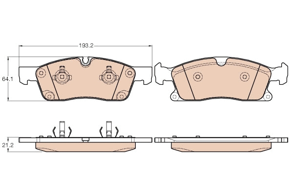 Set placute frana,frana disc GDB1946 TRW