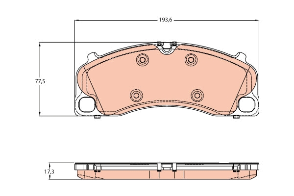 Set placute frana,frana disc GDB1952 TRW