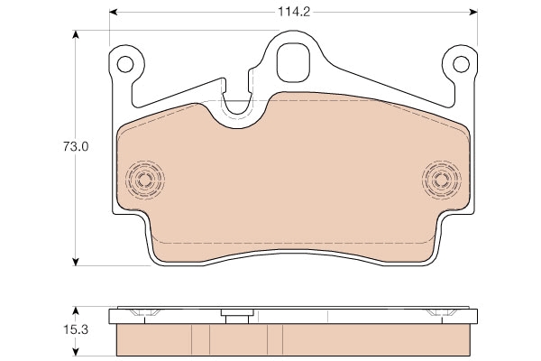 Set placute frana,frana disc GDB1961 TRW