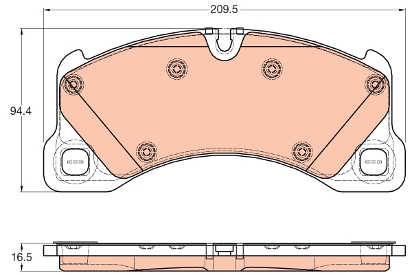 Set placute frana,frana disc GDB1969 TRW