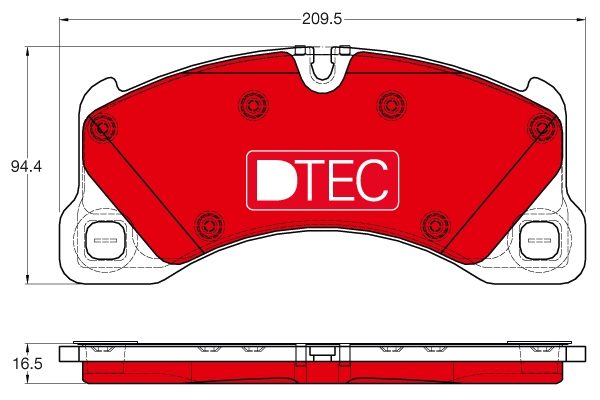 Set placute frana,frana disc GDB1969DTE TRW