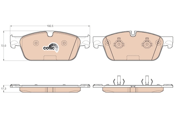 Set placute frana,frana disc GDB1970 TRW