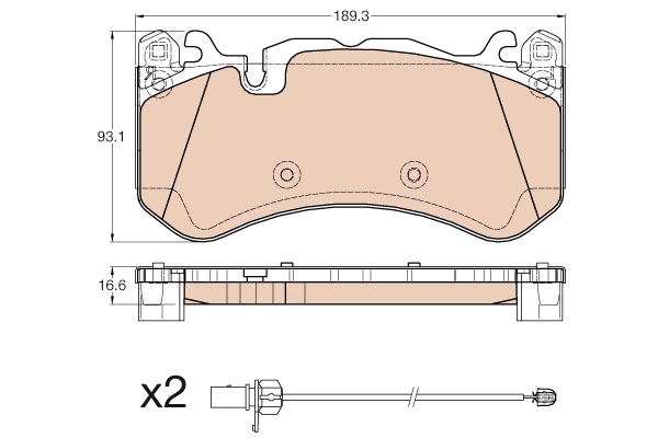 Set placute frana,frana disc GDB1977 TRW