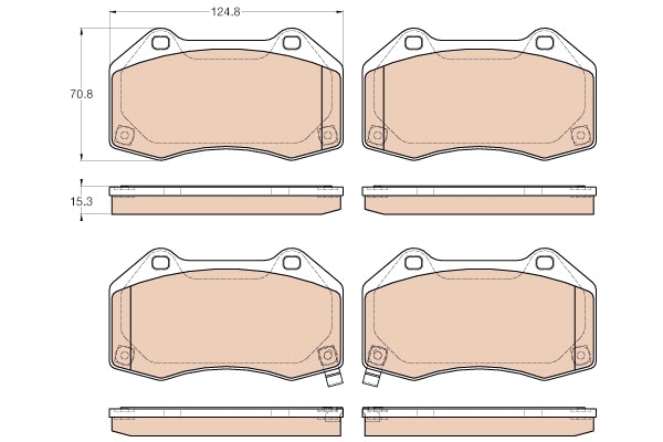 Set placute frana,frana disc GDB1979 TRW