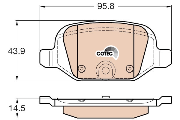 Set placute frana,frana disc GDB1981 TRW