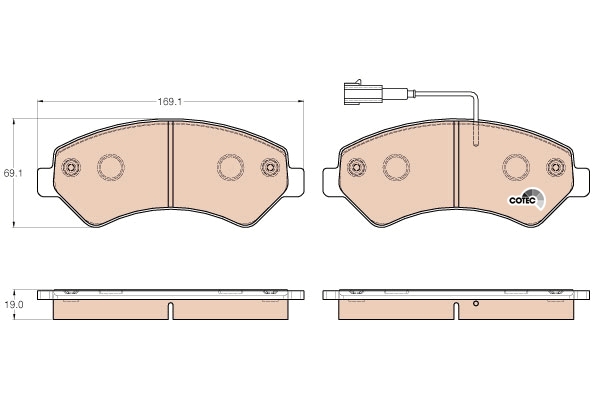 Set placute frana,frana disc GDB1982 TRW