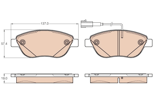 Set placute frana,frana disc GDB2001 TRW