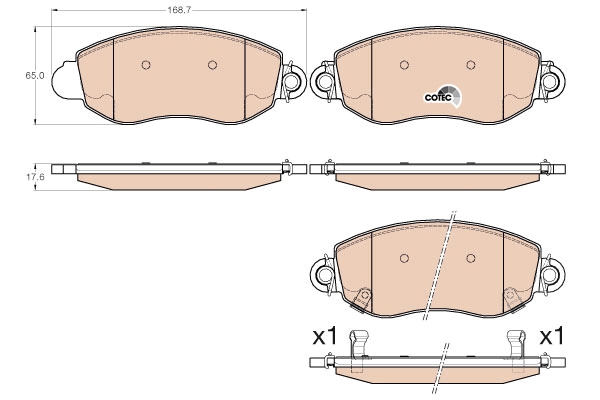 Set placute frana,frana disc GDB2006 TRW