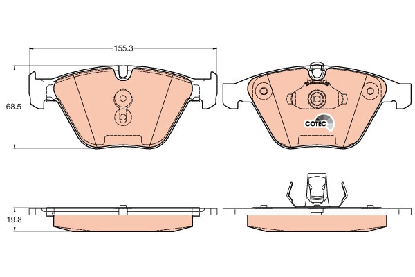 Set placute frana,frana disc GDB2021 TRW