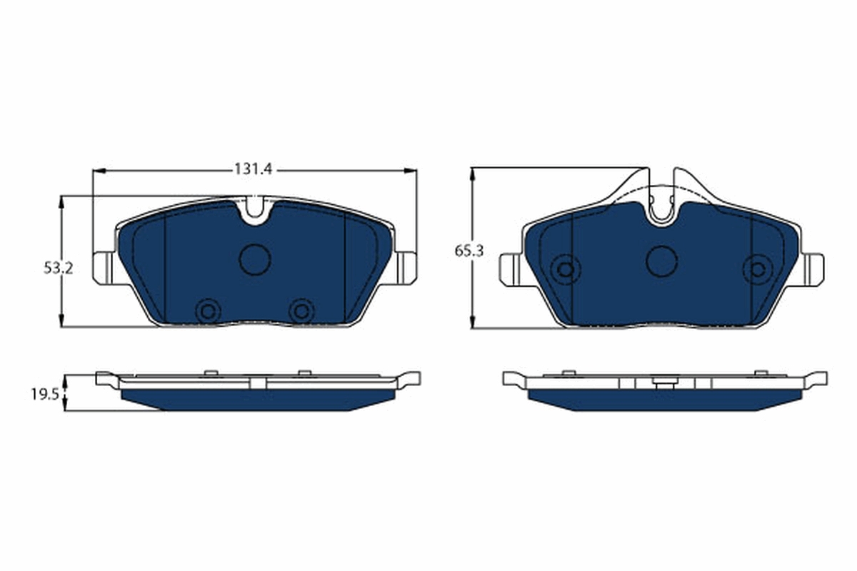 Set placute frana,frana disc GDB2038BTE TRW