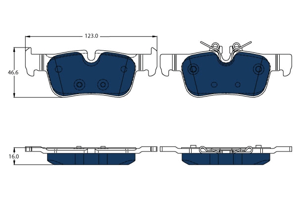 Set placute frana,frana disc GDB2063BTE TRW