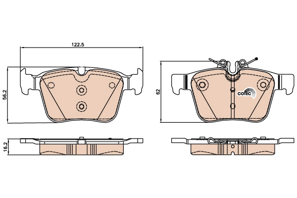 Set placute frana,frana disc GDB2071 TRW