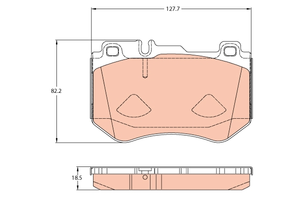 Set placute frana,frana disc GDB2078 TRW