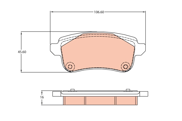 Set placute frana,frana disc GDB2136 TRW