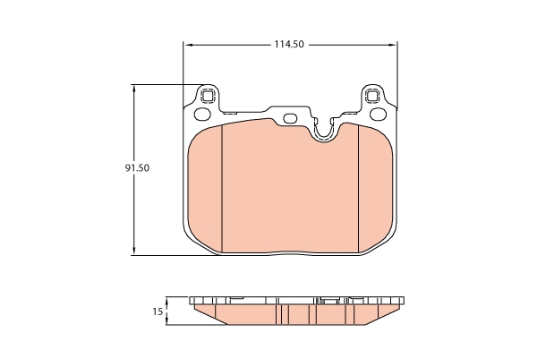 Set placute frana,frana disc GDB2137 TRW