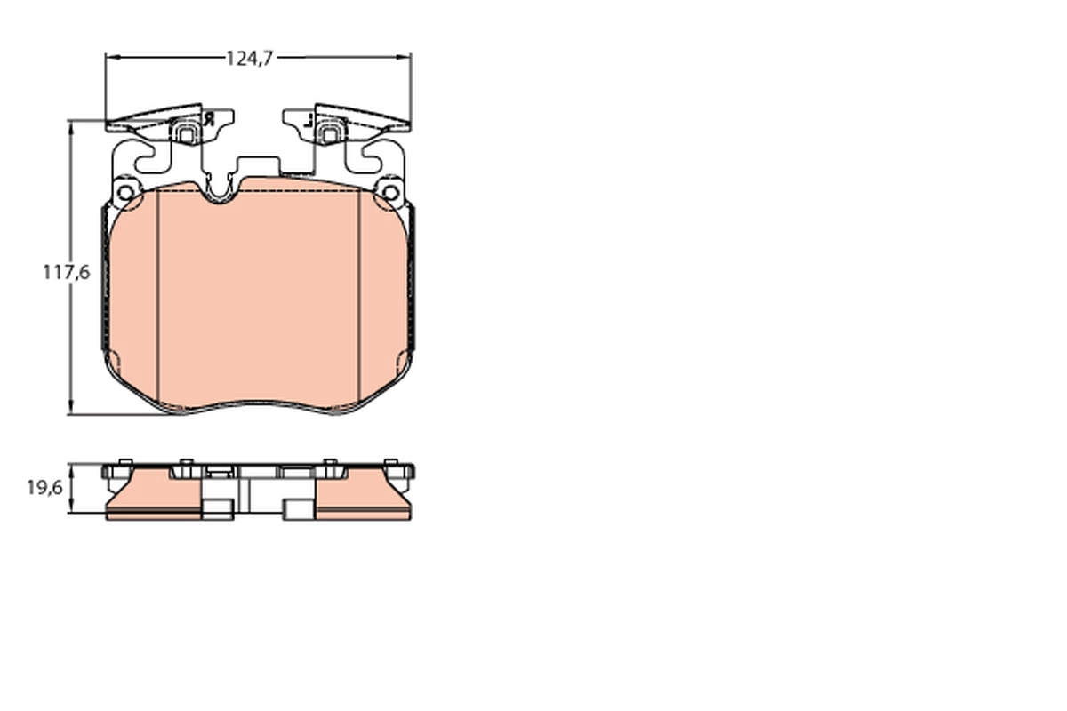 Set placute frana,frana disc GDB2147 TRW