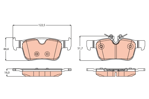 Set placute frana,frana disc GDB2168 TRW