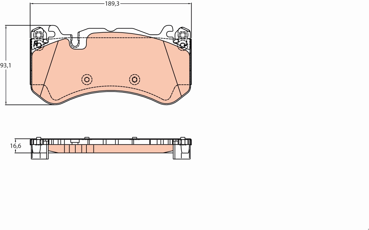 Set placute frana,frana disc GDB2220 TRW