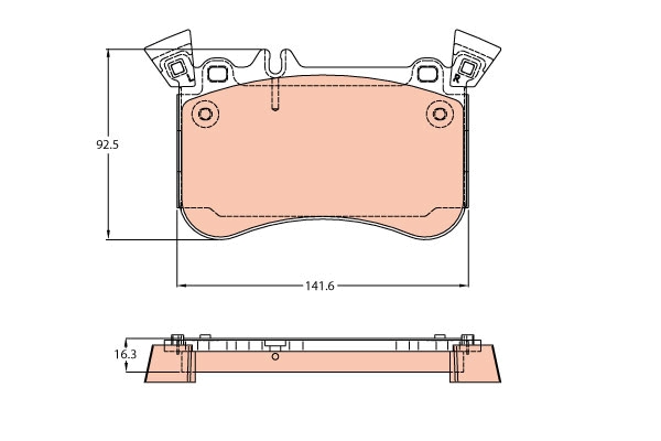 Set placute frana,frana disc GDB2229 TRW