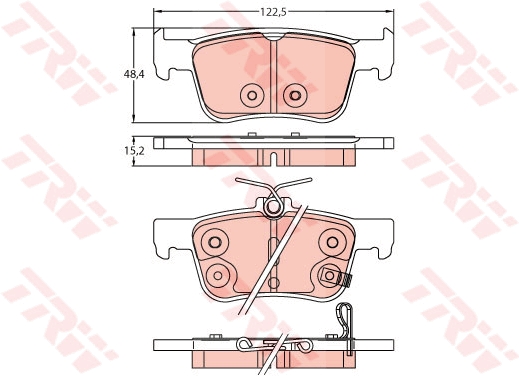 Set placute frana,frana disc GDB2252 TRW