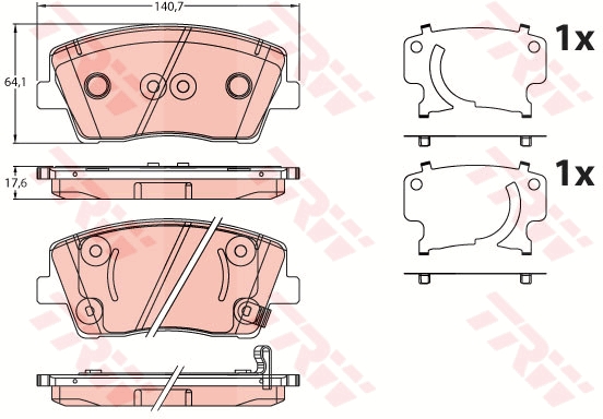 Set placute frana,frana disc GDB2253 TRW