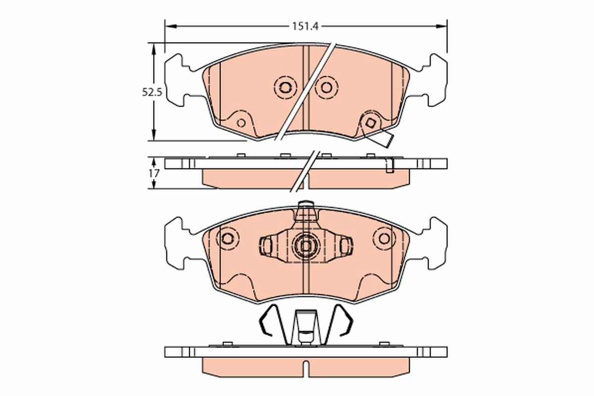 Set placute frana,frana disc GDB2301 TRW