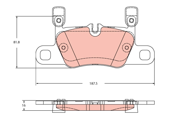 Set placute frana,frana disc GDB2369 TRW