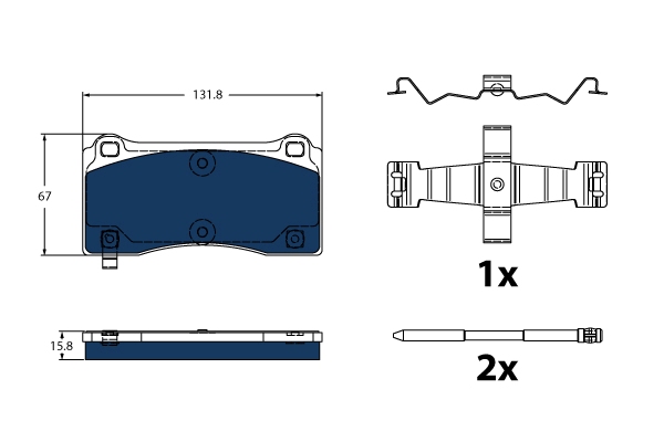 Set placute frana,frana disc GDB2431BTE TRW