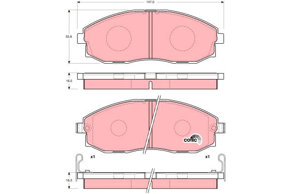 Set placute frana,frana disc GDB3201 TRW