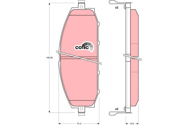 Set placute frana,frana disc GDB3222 TRW