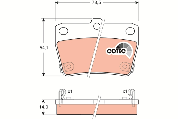 Set placute frana,frana disc GDB3279 TRW