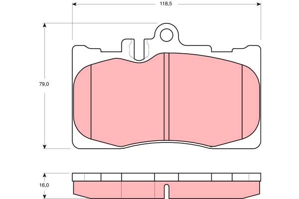 Set placute frana,frana disc GDB3322 TRW