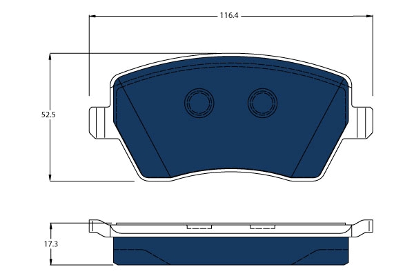 Set placute frana,frana disc GDB3332BTE TRW