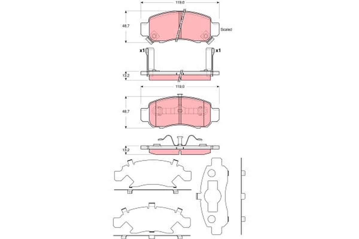 set placute frana,frana disc GDB3376 TRW