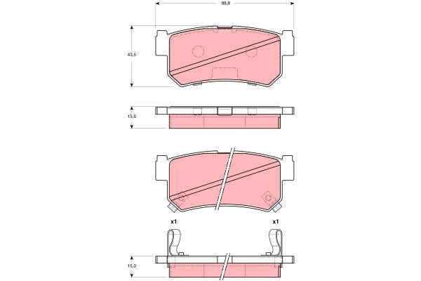 Set placute frana,frana disc GDB3382 TRW