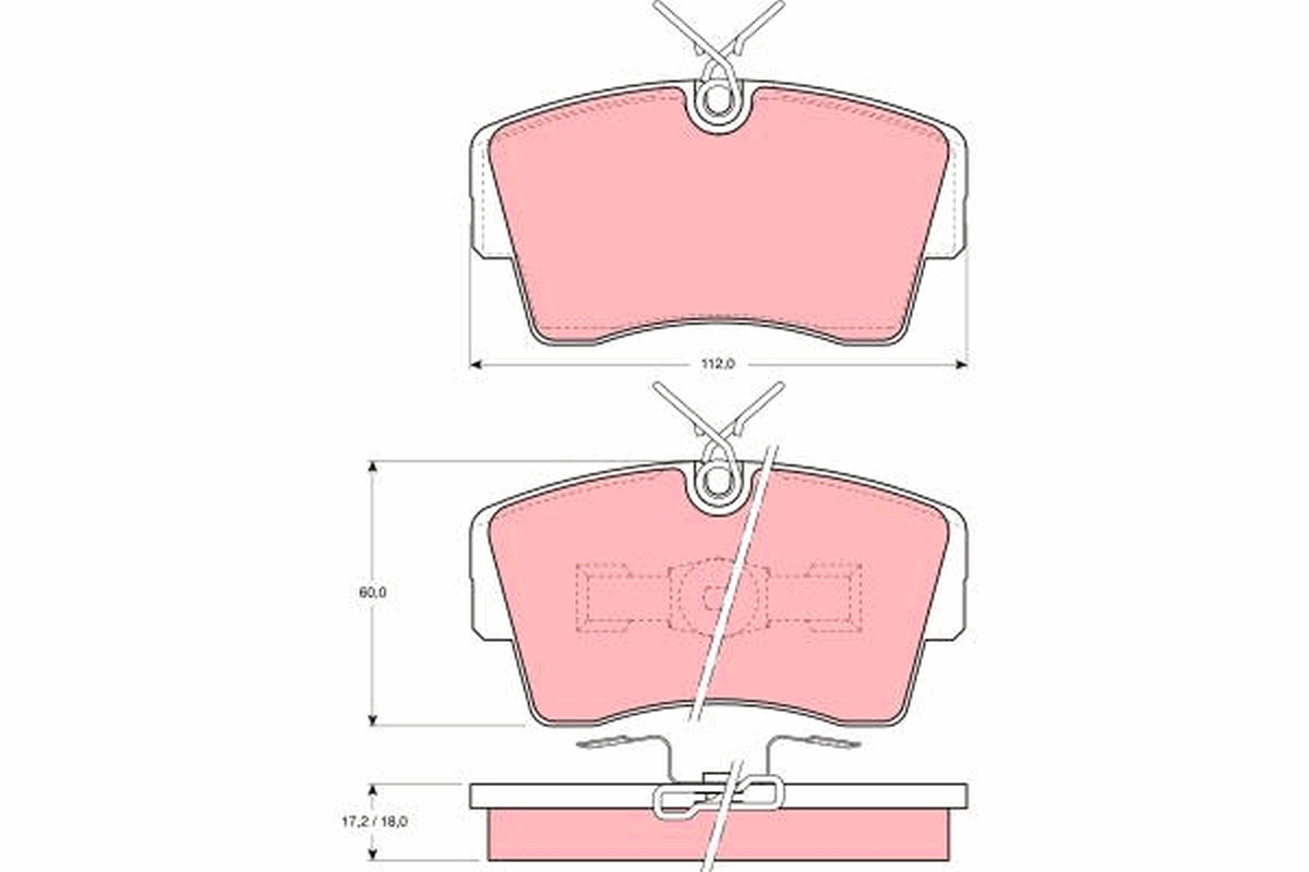 set placute frana,frana disc GDB339 TRW