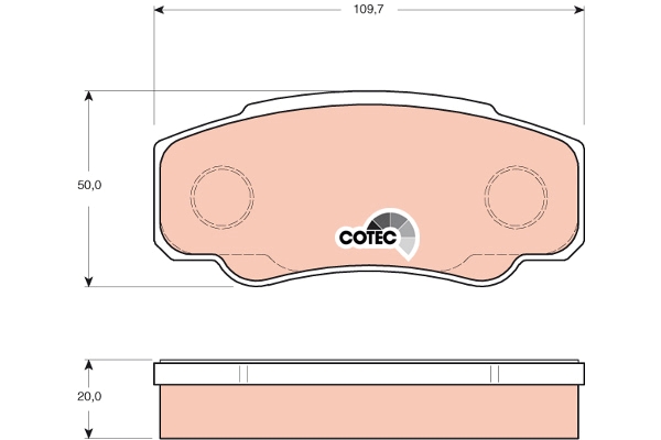 Set placute frana,frana disc GDB3441 TRW