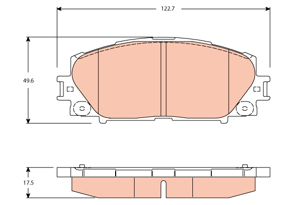 Set placute frana,frana disc GDB3459 TRW