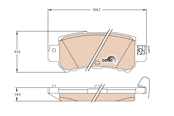 Set placute frana,frana disc GDB3539 TRW