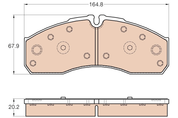 Set placute frana,frana disc GDB3567 TRW