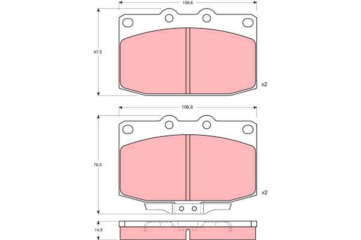 set placute frana,frana disc GDB377 TRW