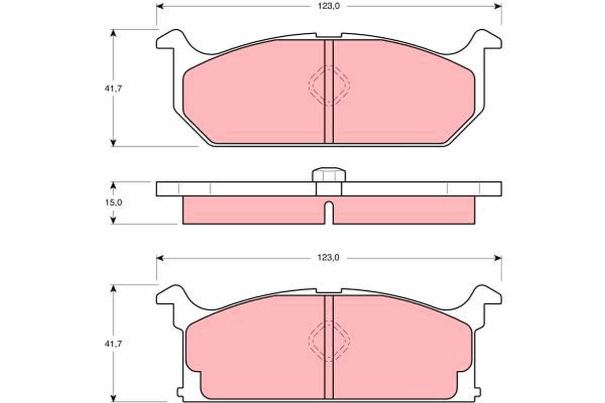 set placute frana,frana disc GDB382 TRW