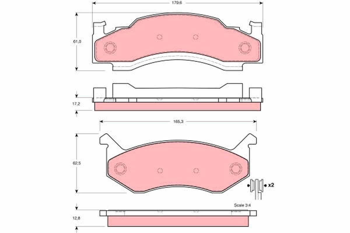 set placute frana,frana disc GDB4025 TRW